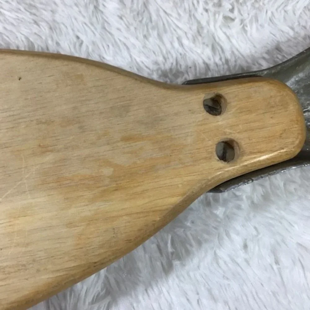 Vintage Rustic Genuine Wood Metal Fish Cutting Board Serving Tray